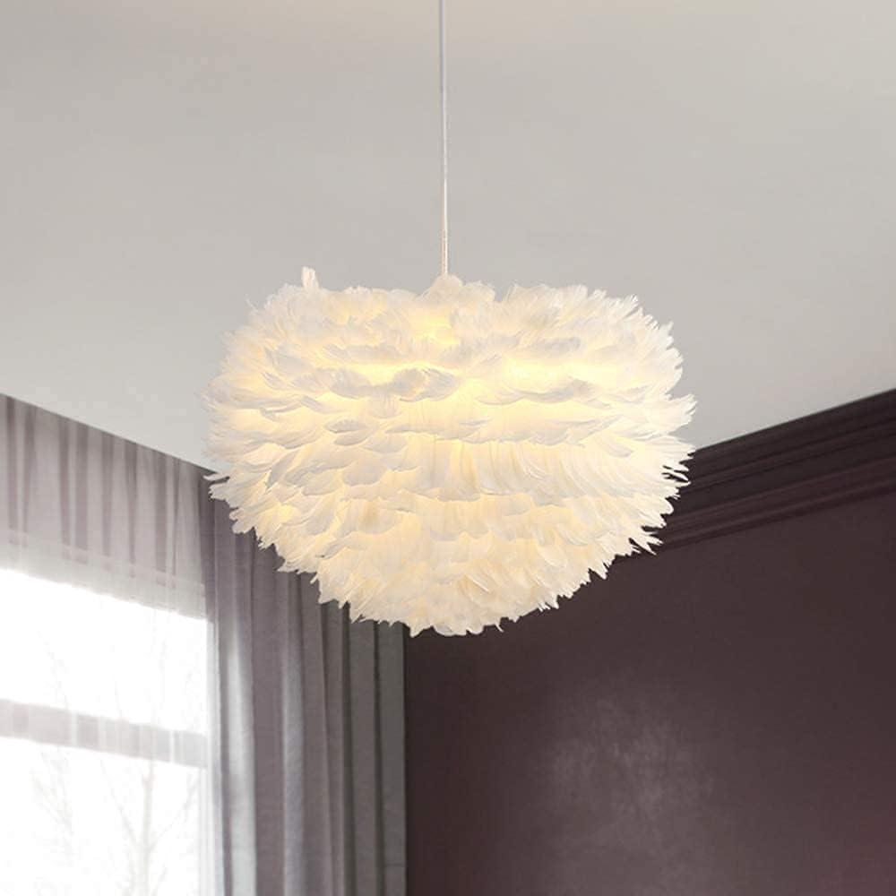 Nordic Romantic White Feather Pendant Light