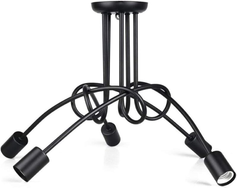 Modern Fixture 5 Lamp Black - Image 5