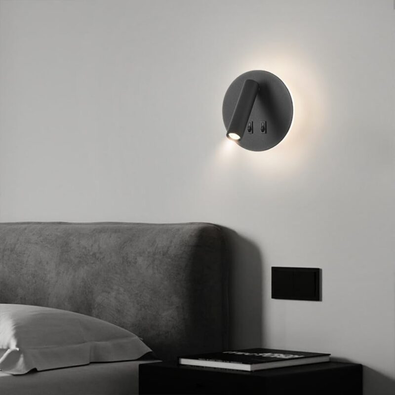 Bedside Wall Lamp Black