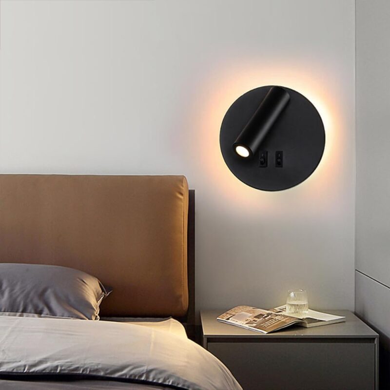 Bedside Wall Lamp Black - Image 3
