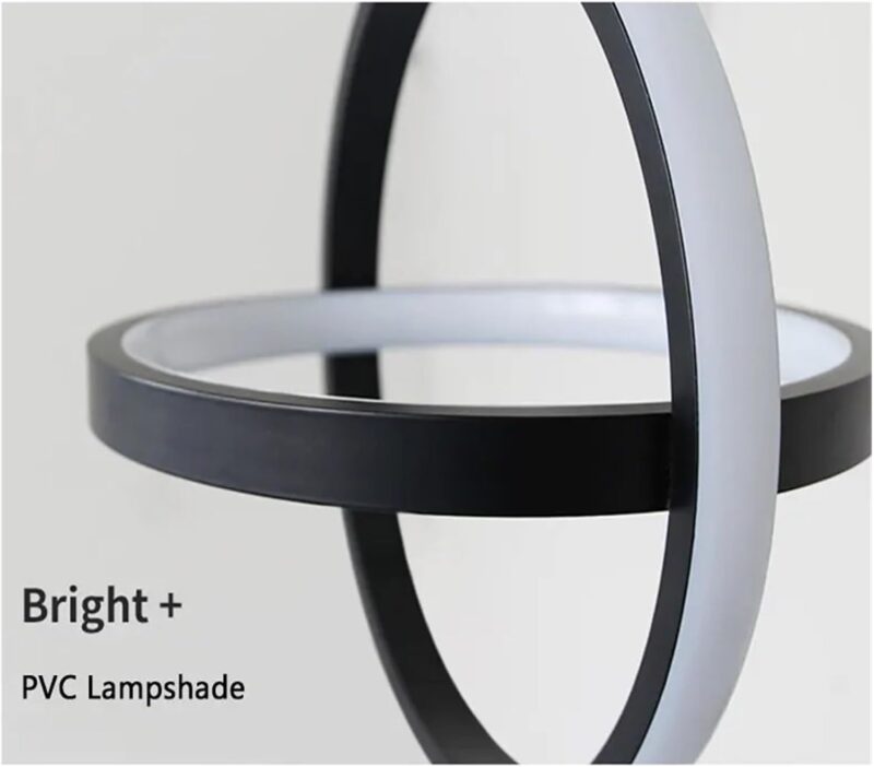 19cm circular orbit LED pendant light in black finish – Bachir Lights Lebanon