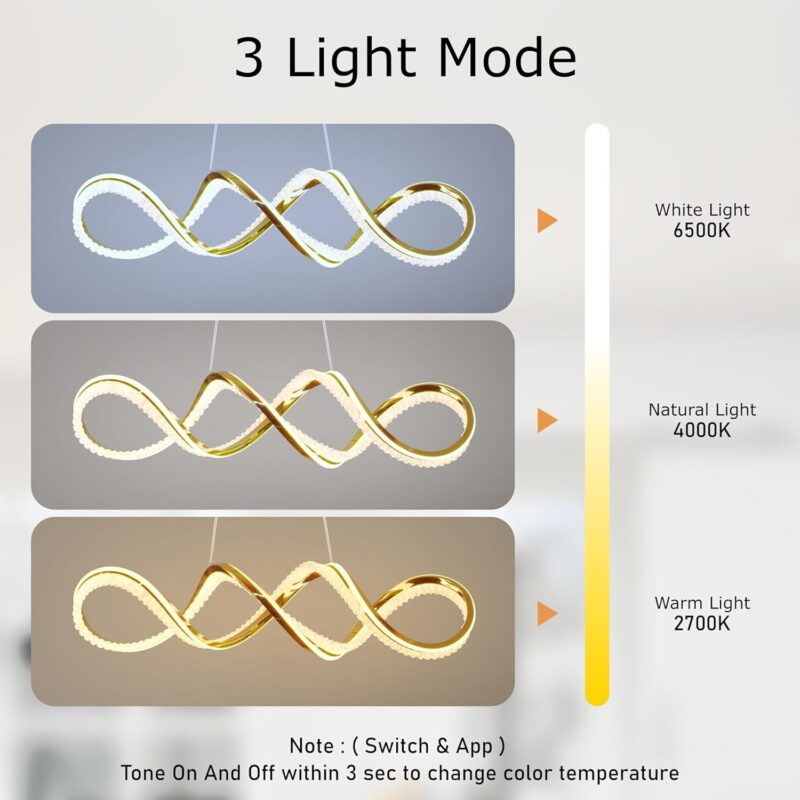 Crystal Wave LED Chandelier – Infinity Luxe Edition - Image 4