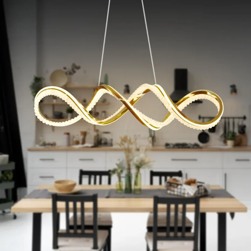 Crystal Wave LED Chandelier – Infinity Luxe Edition - Image 2